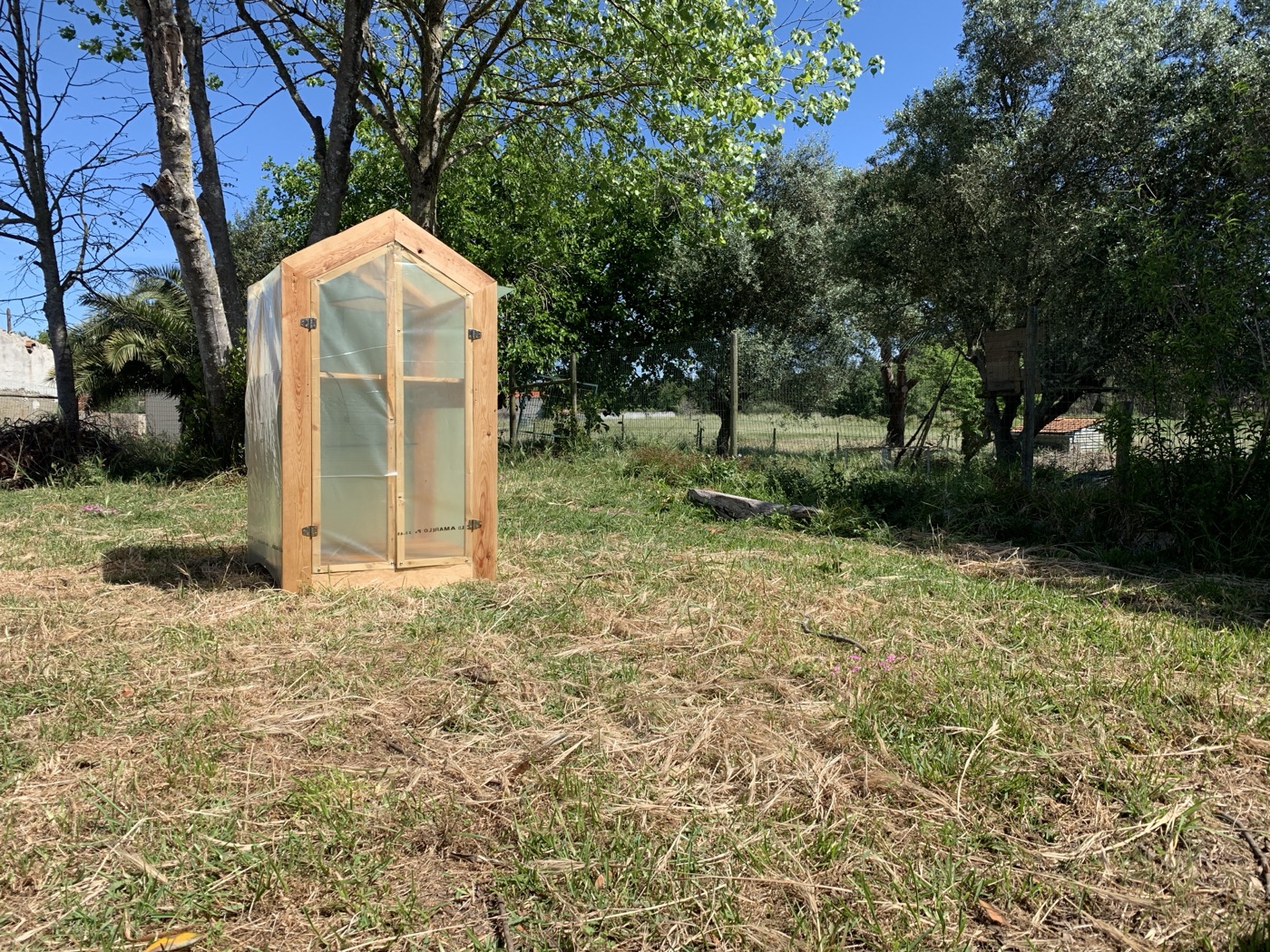 The nursery greenhouse under construction